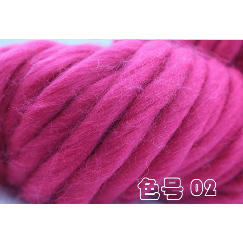 02 rose red Зима 220 г/шт., супер толстая пряжа для вязания из мериносовой шерсти, дешевая пряжа для ручного вязания, одеяло, вязаное крючком - Цвет: 02 rose red