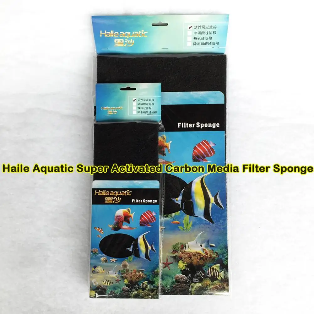 Haile Aquatic PO4 аммиак NO2 NO3 минус Супер Активированный уголь медиа фильтр губка 18