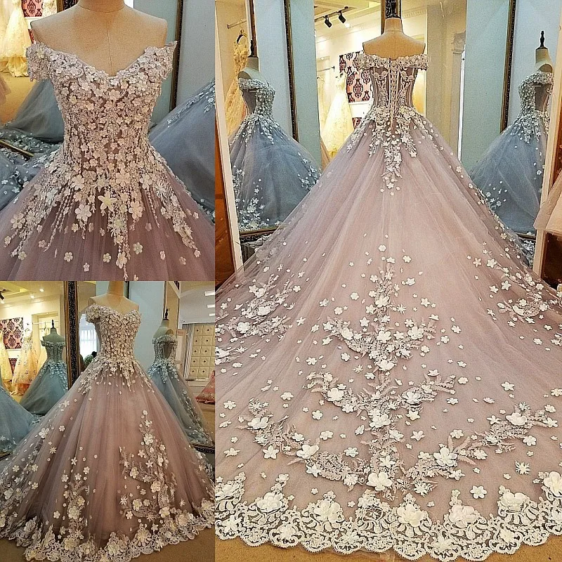 Длинное платье для выпускного вечера с объемными цветами 2018 Vestido De Festa Longo