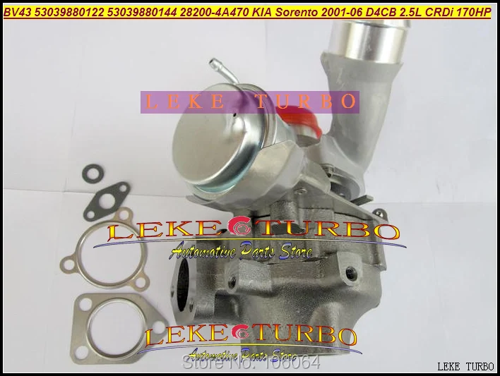 BV43 53039880122 53039700122 53039880144 53039700144 28200 4A470 282004A470 Turbo для KIA Sorento 2001 06 D4CB 2.5L CRDi 170HP|turbo turbo