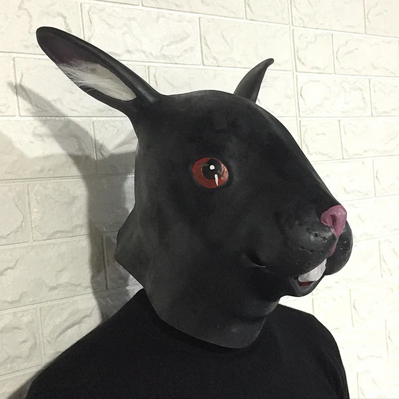 Creepy Rabit маска латексное животное костюм Prop игрушки для вечеринки Хэллоуина
