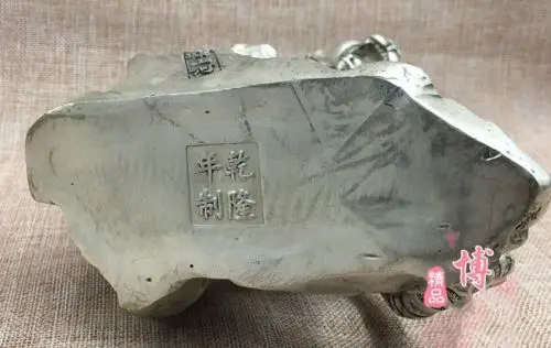 Китайская фольклорная Серебряная дикая свирепная статуя зодиака Fengshui с