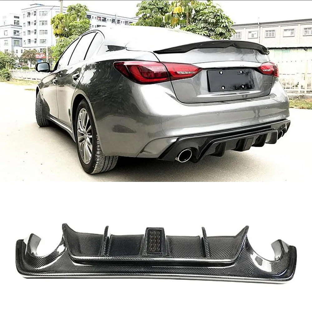 Автомобильные аксессуары из углеродного волокна для infiniti Q50 Седан 4 двери Стандартный и спорта задний бампер для губ автомобильные Ароматические диффузоры