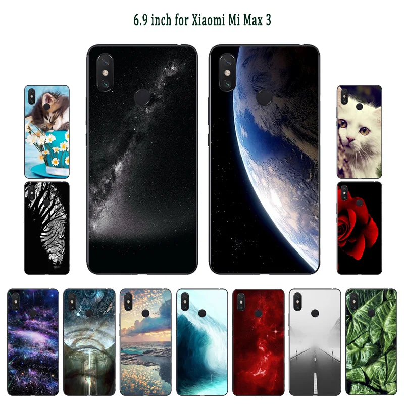 Чехлы для Xiaomi Mi Max3 силиконовый чехол 6 9 дюйма Max 3 чехлы телефонов с рисунком сна