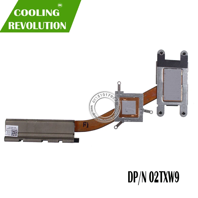 Оригинальный радиатор ЦП для DELL inspiron 15 7560 2TXW9 02TXW9 AT1Q20010F0|cooling fan|fan cooling5 fans |
