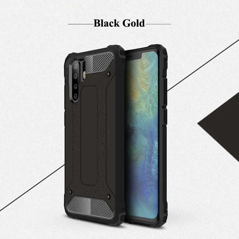 Black Gold Защитный чехол для huawei P30 Pro P20 Lite, Силиконовый противоударный жесткий чехол для huawei P10 P9 P8 Lite, чехол для телефона s - Цвет: Black Gold