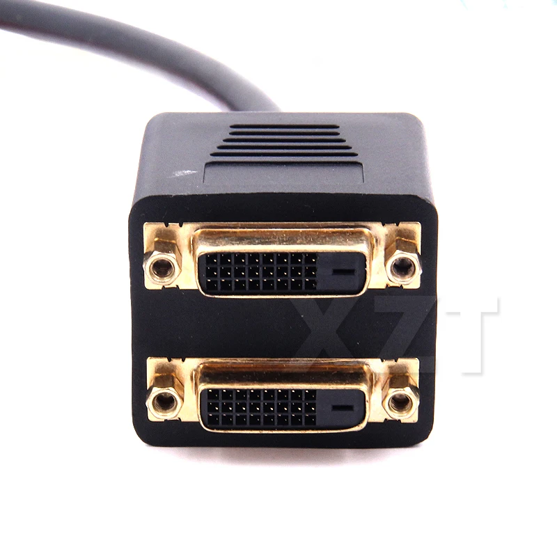 2017 новое поступление адаптер для разветвителя видеокабеля DVI Male to 2 DVI-I Female