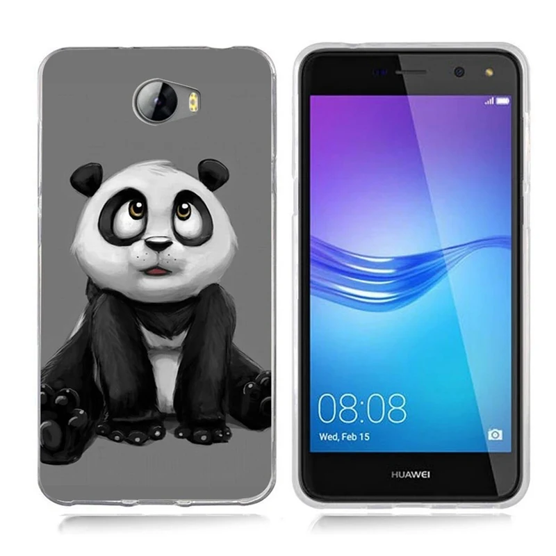 Case For Huawei Y5 ii Y5ii Cover/5A LYO-L21/Y6 II Compact TPU Coloful Soft Butterfly panda Painted Design Fundas B032 |