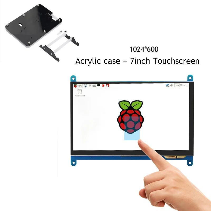 Raspberry Pi 7 дюймов емкостный сенсорный экран Экран совместимому с HDMI USB 1024*600 ЖК