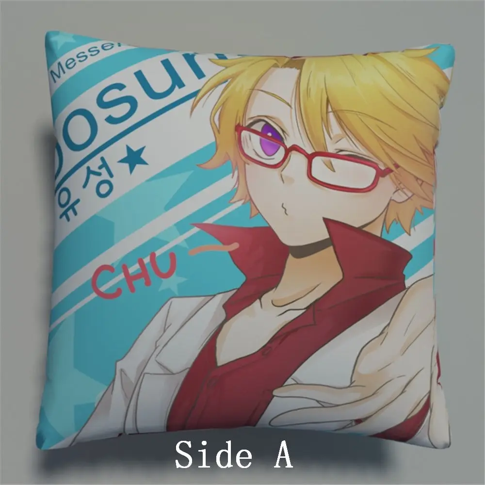 Suef Аниме Манга Мистик мессенджер Yoosung Двусторонняя Подушка Чехол для подушки