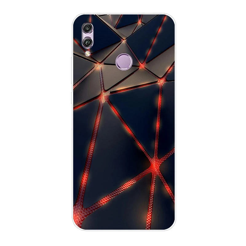 Силиконовый чехол для huawei honor 8c 8x, милый бампер с принтом, чехол для huawei honor 8 C X, Fundas Coque, задняя крышка для телефона - Цвет: Цвет: желтый