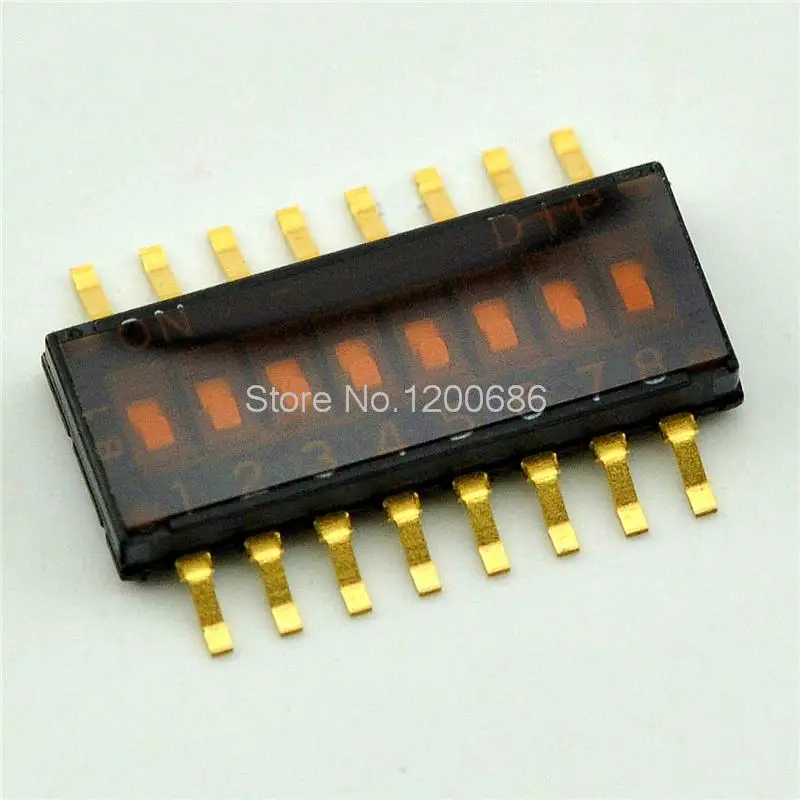 

DIP switch 8-bit 1.27mm DIP switch coding switch imported gold-plated