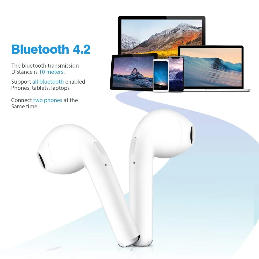 Untoom мини беспроводные Bluetooth наушники спортивные Беспроводные наушники с зарядной коробкой микрофон для бега наушники-вкладыши для всех смартфонов