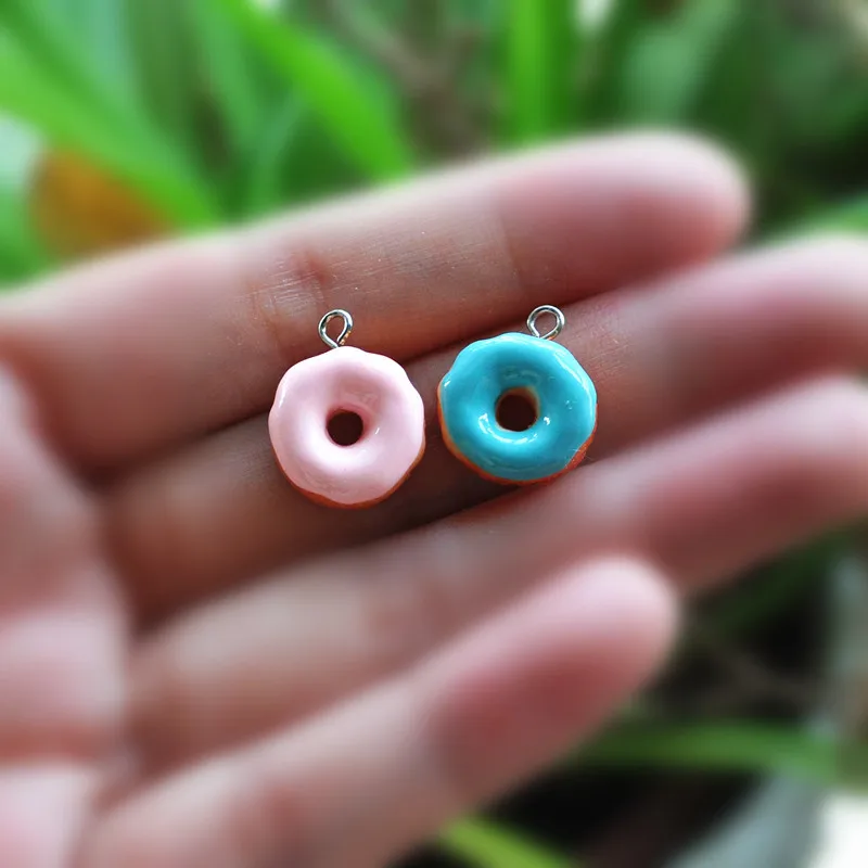 20 шт. милые кулон в виде пончика Подвески Брелок Подвеска для DIY серьги|charm