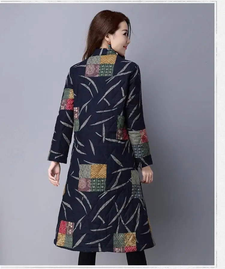 Осенняя Женская хлопковая куртка в национальном стиле новинка 2020 Повседневная