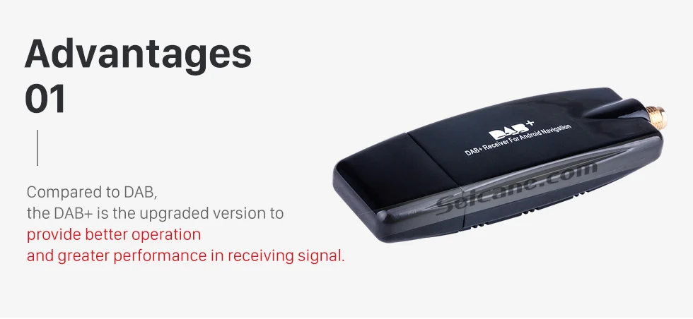 Seicane 12 В USB цифровой DAB+ автомобильный Радио тюнер приемник RDS антенна для Android автомобильный аудио DVD gps Автомобильный Радио с 4,4/5,1/6,0/7,1