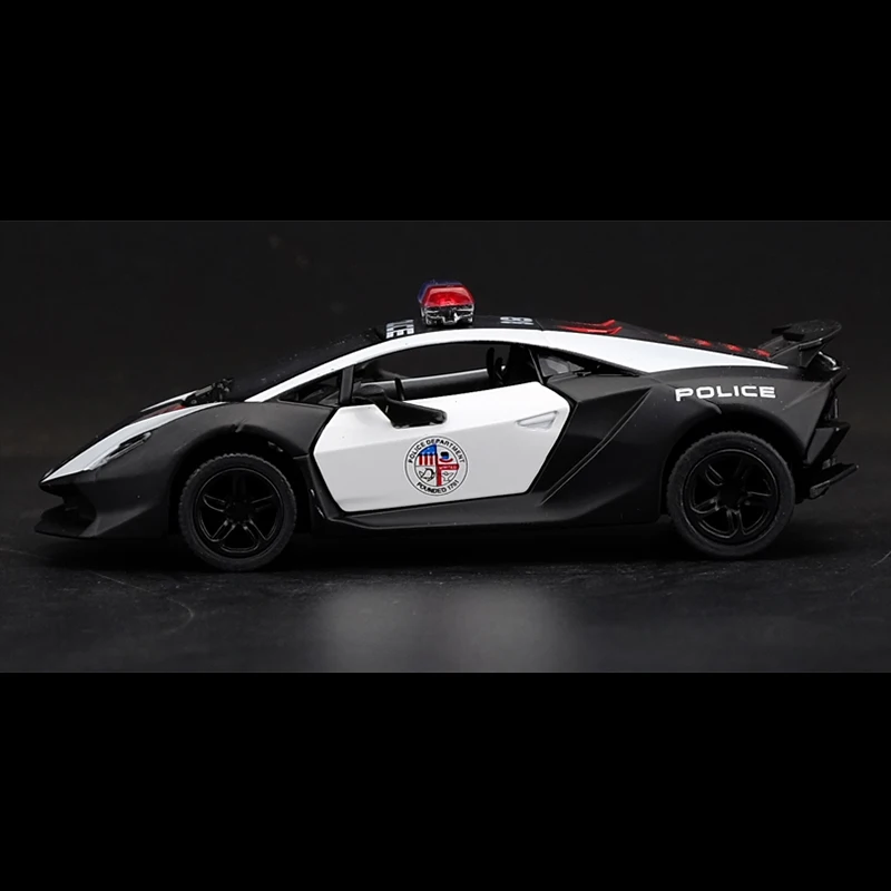 Kinsmart 1:38 Sesto Elemento Police Toy Car литой Сплав модель автомобиля игрушка с откатом для