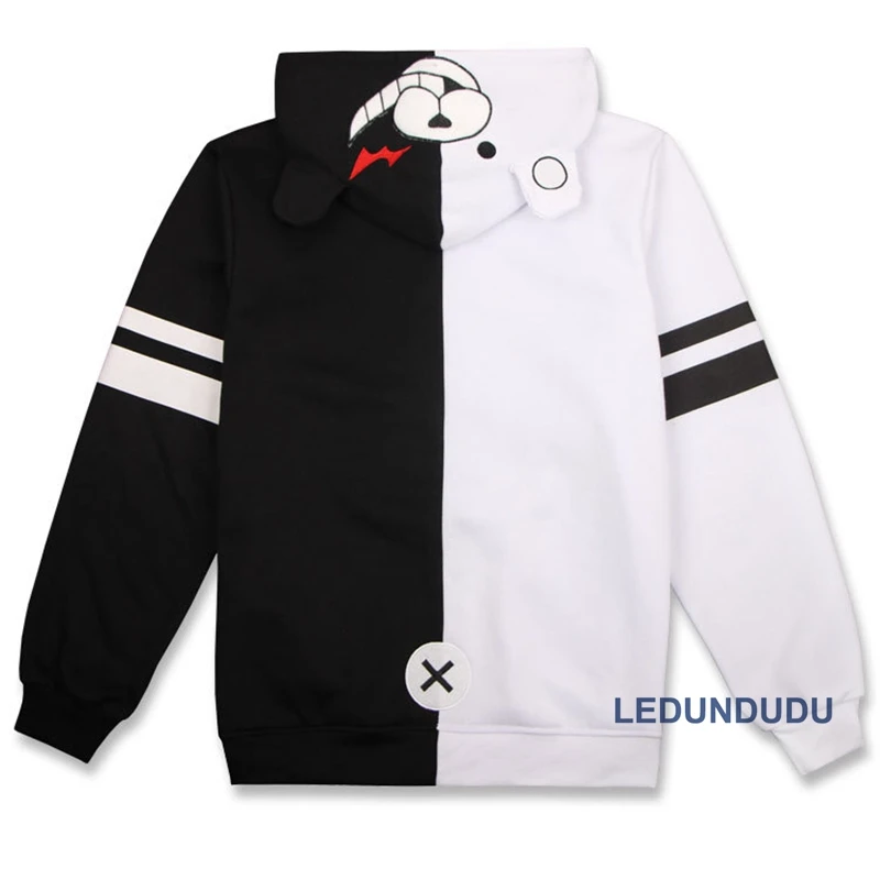 Худи Monokuma из данганронпа черные белые толстовки с изображением медведя аниме