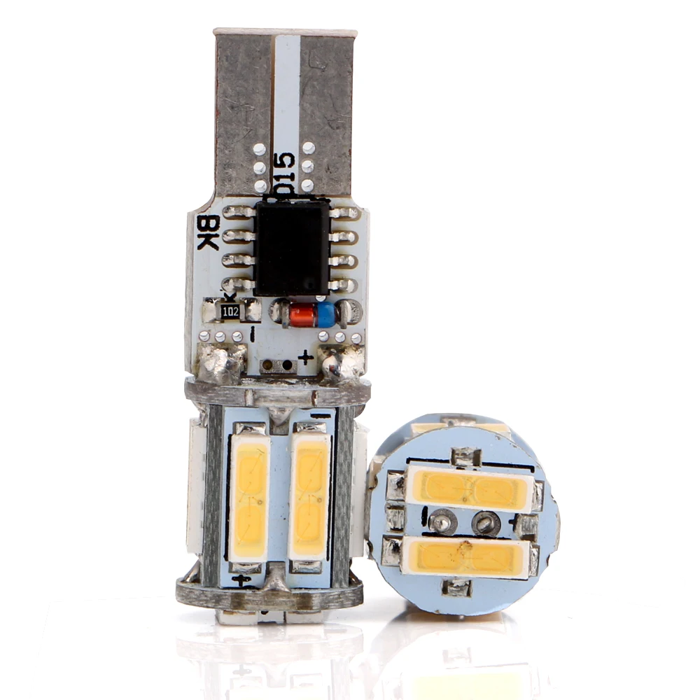 Оптовая продажа! 100X T10 w5w 194 168 7014 10 SMD Canbus без ошибок Led задние фонари 12В Белый