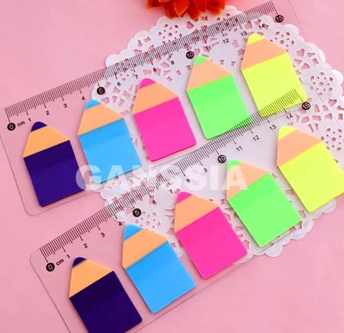 

1PC Size: 15cm with Ruler Pencil Design Sticky Note Notepad Marker Simple Escolar Stationery Office (ss-a977)