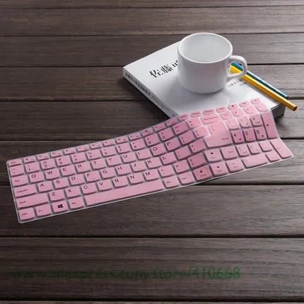 Pink Силиконовый защитный чехол для клавиатуры 15,6 дюймов для lenovo Ideapad 300 17 300-17 700 700-15 700-17 500S-15 Idea pad 700-15ISK - Цвет: Pink