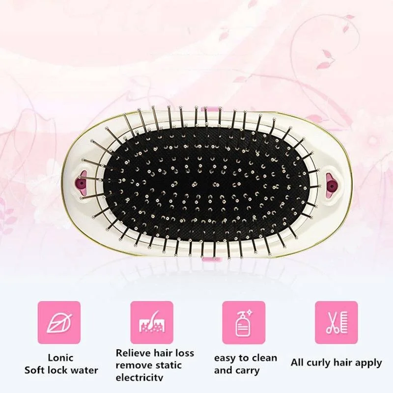 New Portable Electric Anti-static Ionic Hairbrush Mini Hair Brush Massage Small Electric Straight Hair Hairdressing Tangled Comb