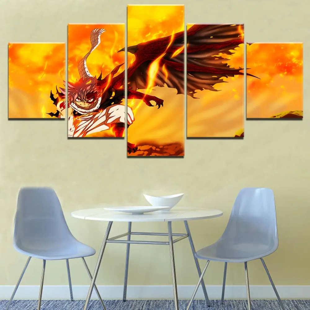 Сказочный хвост Natsu аниме 5 шт. домашний Декор настенный холст Настенный декор для