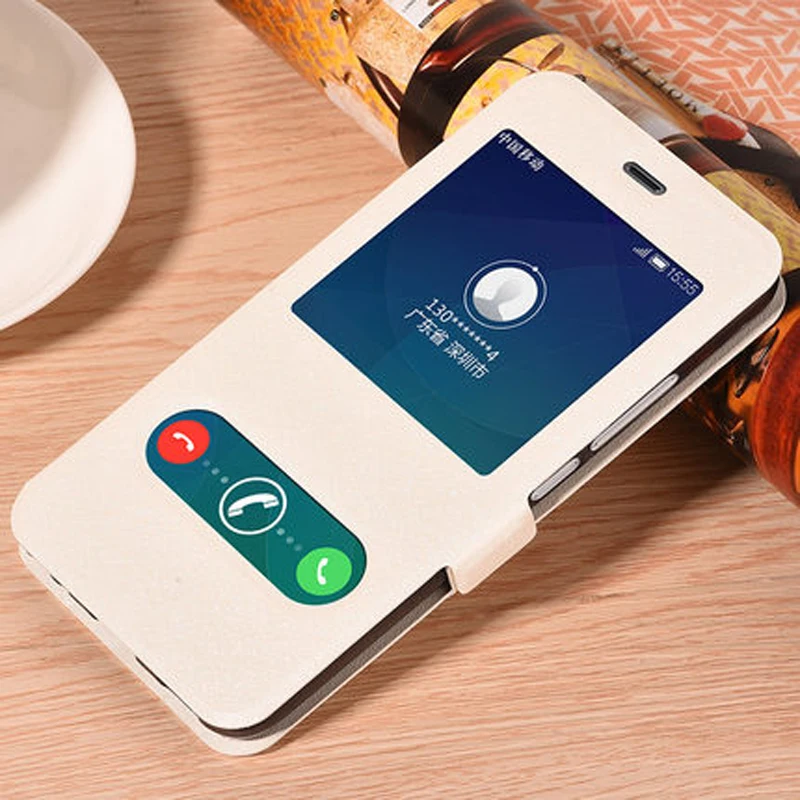 Чехол для Meizu M5 M 5 Meilan Оригинальный флип чехол из искусственной кожи с окошком