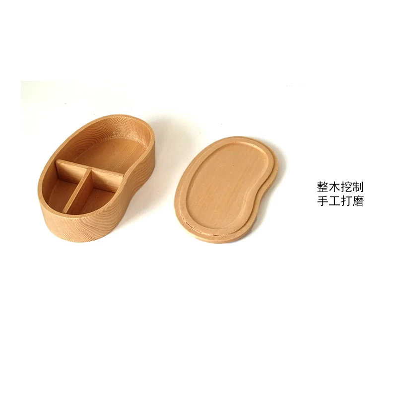 Raw wood color not paint Waist Lunch Box Japan Sushi Bento LunchBox Portable Food Container Fruits Storage Tableware Set | Дом и сад