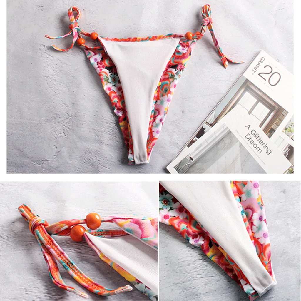 Купальник-бикини с принтом пляжная одежда из Бразилии 2019 | Женская