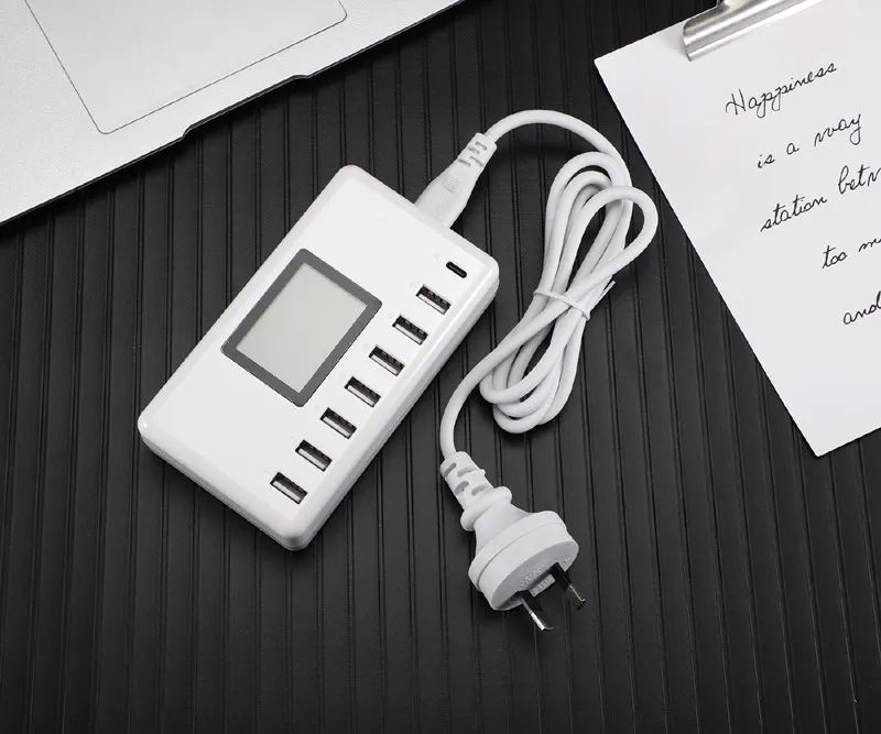 Тип C Зарядное устройство Портативный Multi USB Порты и разъёмы быстрого 8 разъем