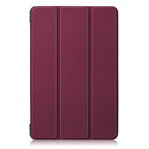 wine red Умный однотонный Тонкий Магнитный откидной Чехол для samsung Galaxy Tab A, 10,1 дюймов,, подставка, чехол для планшета, для samsung SMT510, SM-T515, Funda - Цвет: wine red