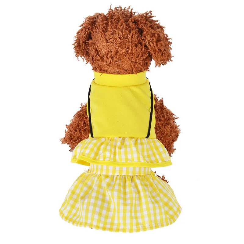 Платье для собак клетчатая одежда щенков новинка 2019 стильная рубашка питомцев