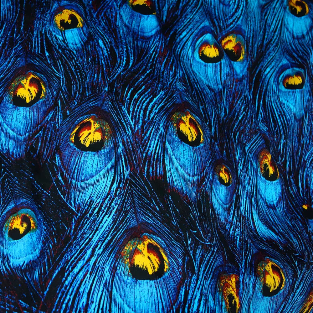 Винтажный принт павлина 100% хлопок ткань метр шитье текстиль лоскутное платье