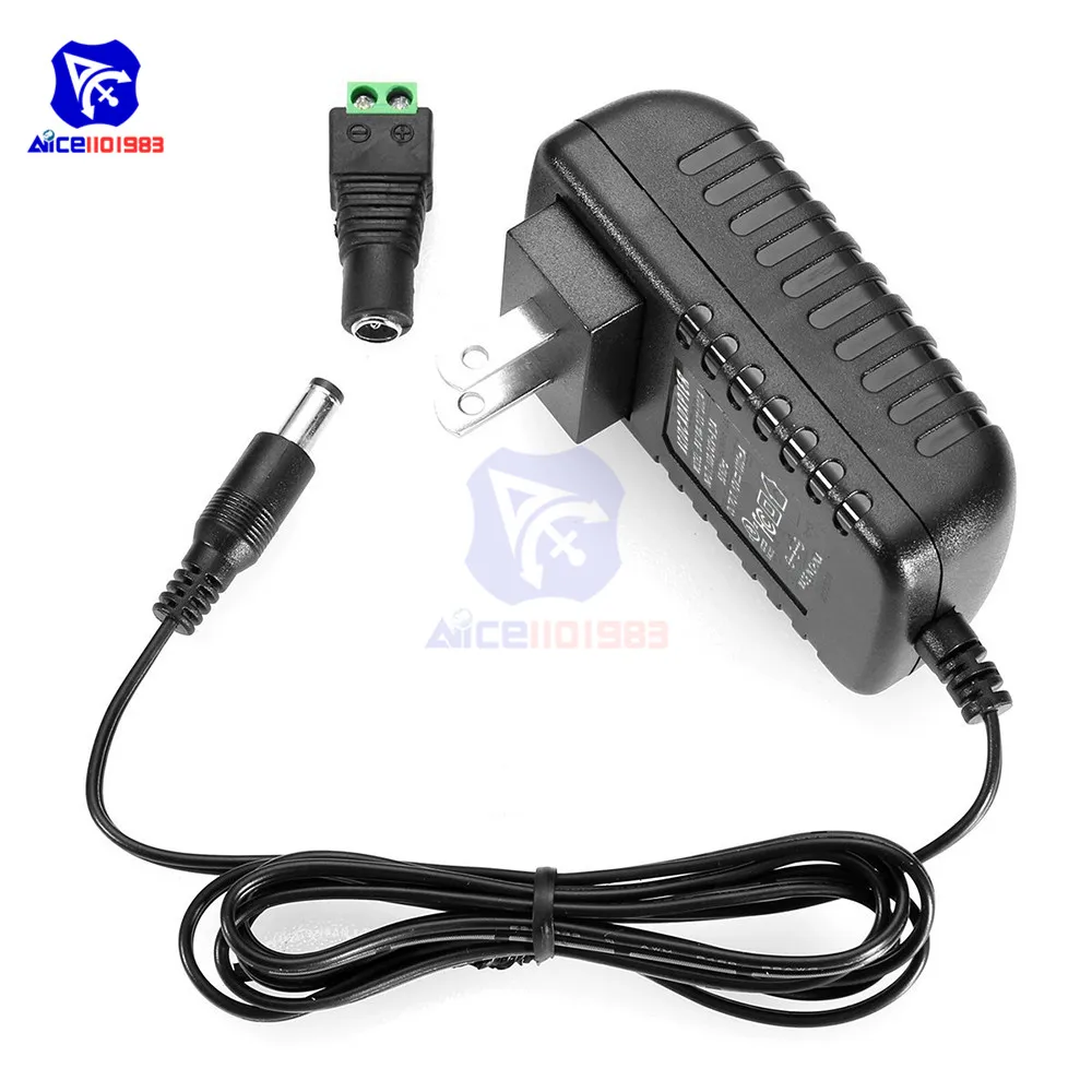 Diymore AC 100 240V 0.5A переменного тока в постоянный 12В 1A/DC 12V 2A штепсельная вилка