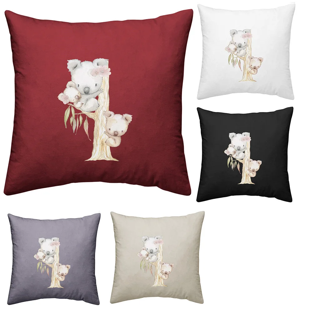 Cute Animal Koala Climbing Tree Cushion Cover Kids Cartoon Throw Pillows Living Room Sofa Seat funda cojin P15 | Дом и сад