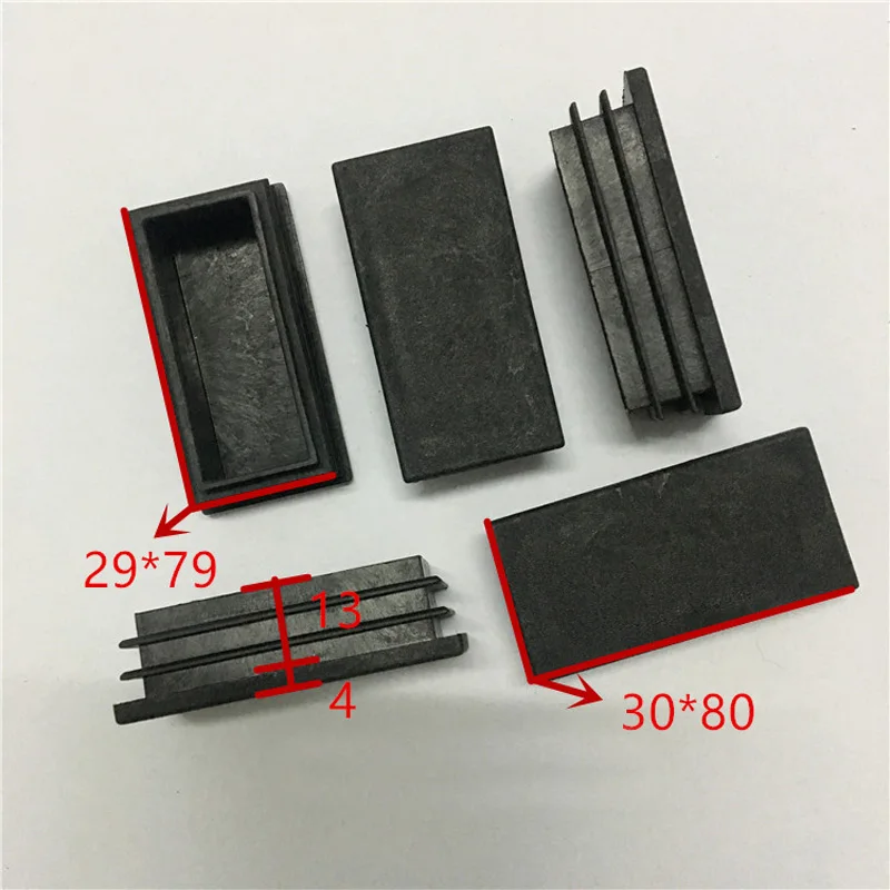 Rectangular Tube Plug 30*80mm Plastic Stopper Mat Dustproof Square Cover Sealed Brood Pipe Fittings 10pcs Обустройство дома