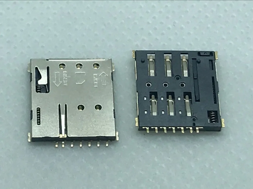 7 pin микронано sim карта Push type патч 6 + 1 китайский смартфон позолоченное гнездо для