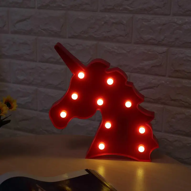Светодиодный ночник Unicornio вечерние 3D Настольные лампы в виде единорога новинка
