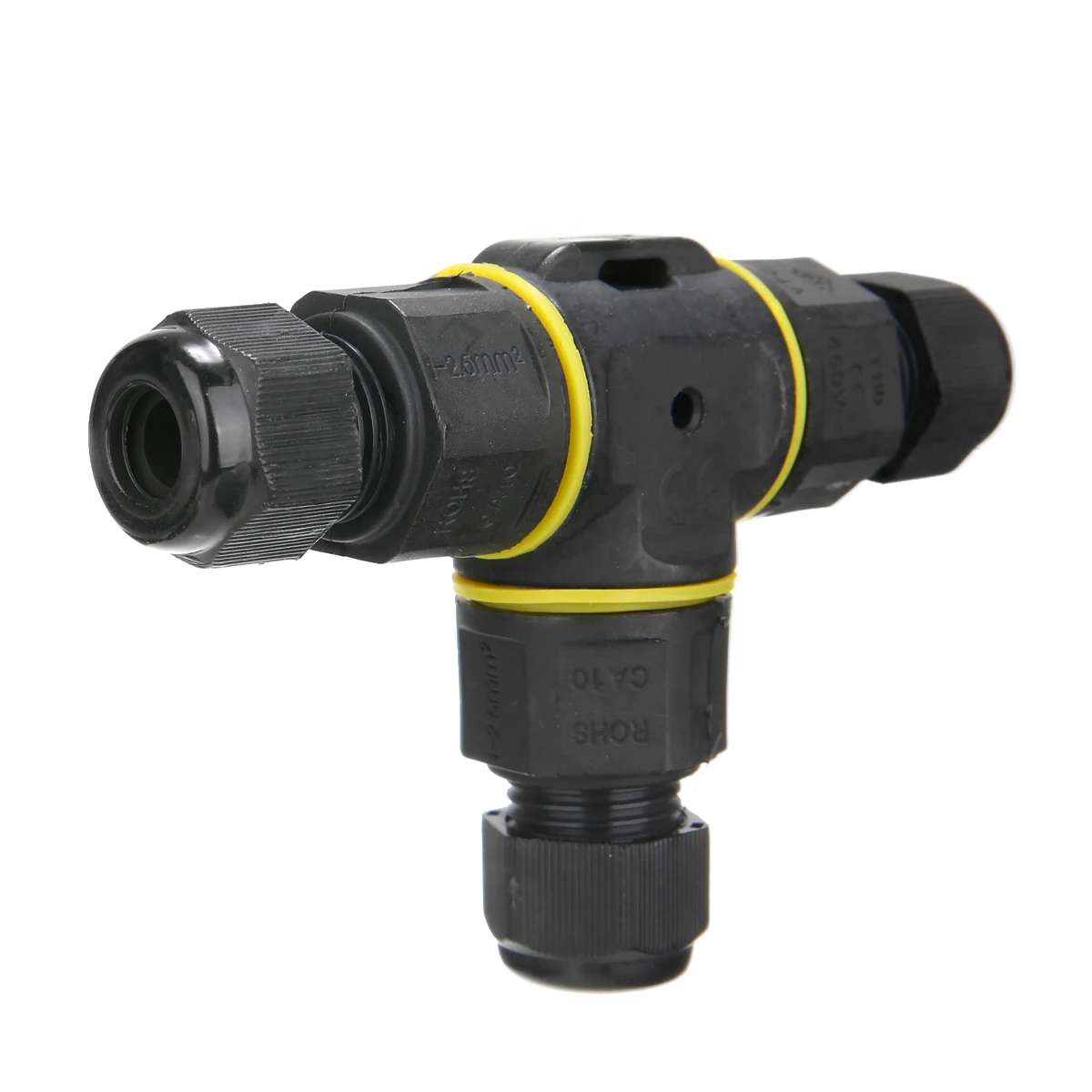 IP68 20A 450V Водонепроницаемый Кабельный разъем T Форма 3-х полосная разветвитель Электрический на открытом воздухе Мощность светильник и Фонари соединение
