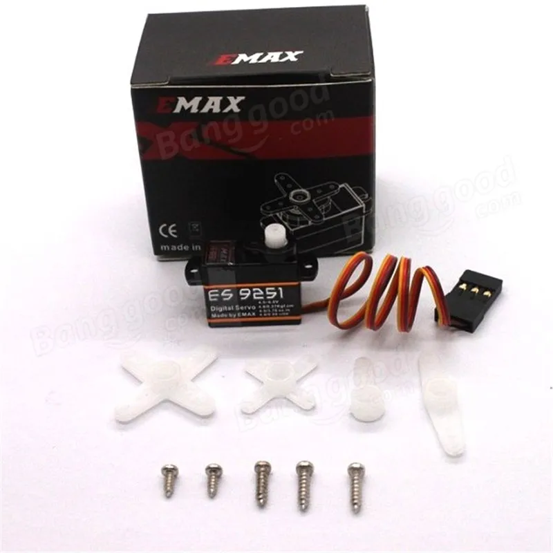 Emax ES9251 2 5g пластиковый микро цифровой сервопривод для радиоуправляемой