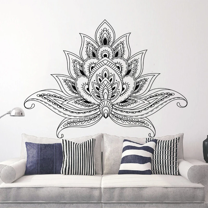 Креативный постер Lotus Boho Богемия Индия Яга настенная Мандала Цветочная кровать