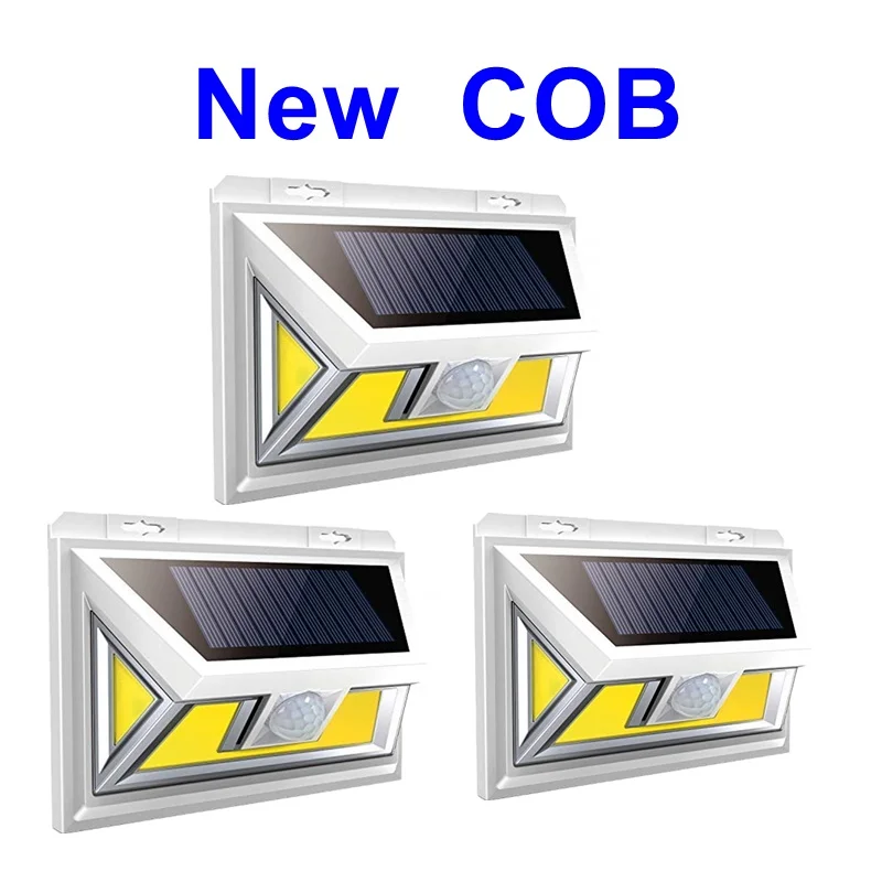 solar light COB COB Solar LED New Sensor Light Outdoors Solar Lamp For Garden Decoration Night Security Wall Light Waterproof IP65 Luces Solares - Испускаемый цвет: solar light COB