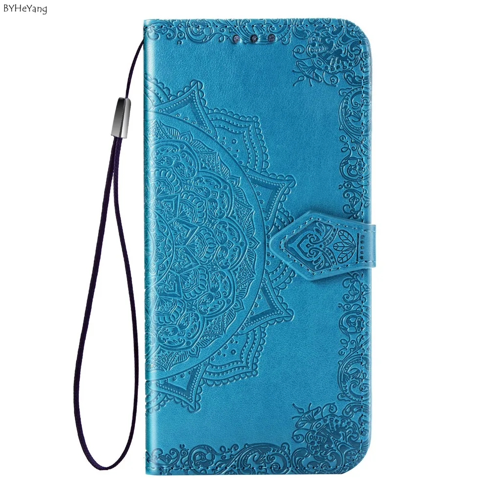 Кожаный чехол Y6 2019 чехлы портмоне с подставкой для Huawei Honor 8a роскошный книжка