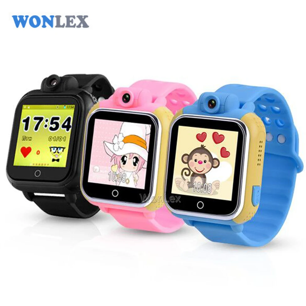 Wonlex 3G WCDMA Smart дети наручные часы GPS трекер LBS Wi-Fi позиционирования с Вращающийся