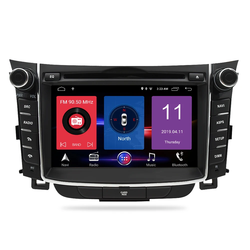4 ГБ Android 9,0 автомобильный стерео dvd-плеер gps ГЛОНАСС навигация для hyundai I30 Elantra GT 2012+ видео мультимедиа радио головное устройство