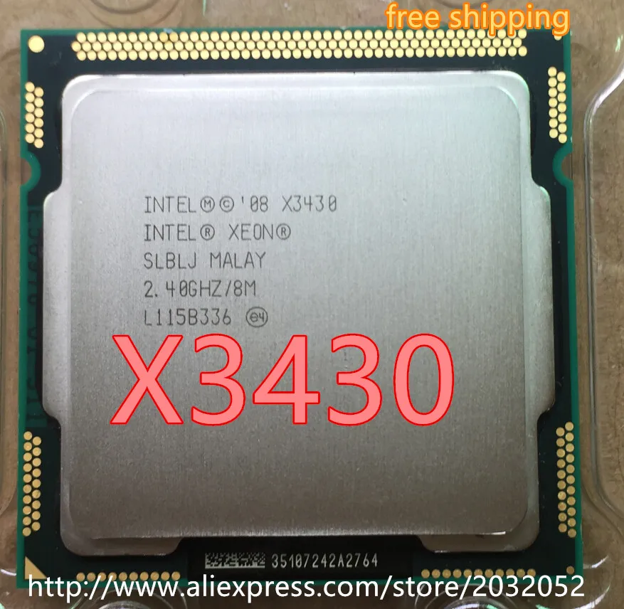 Оригинальный четырехъядерный процессор Intel Xeon X3430 2 4 ГГц LGA 1156 8 Мб кэш памяти 95 Вт