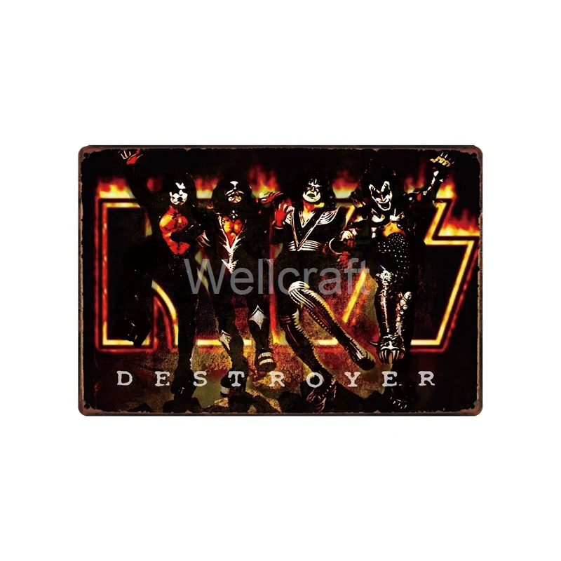 [ WellCraft ] Rock Music Star Metal Sign Posters art Vintage Mural Painting Personality Custom Decor LT-1741 | Дом и сад