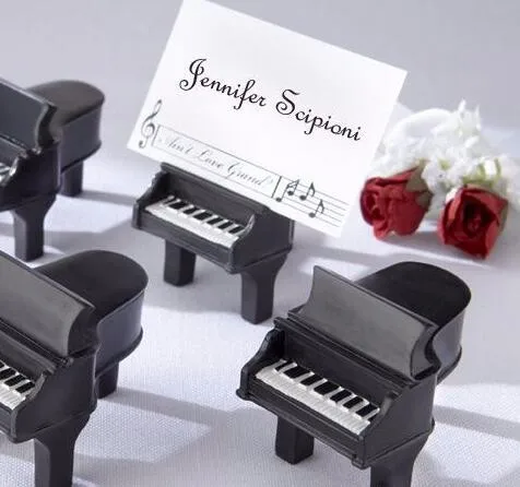 

200pcs New Mini Unique Design Resin Piano Place Card Holder Name Holders Wedding Party Table Centerpiece Favors Gift