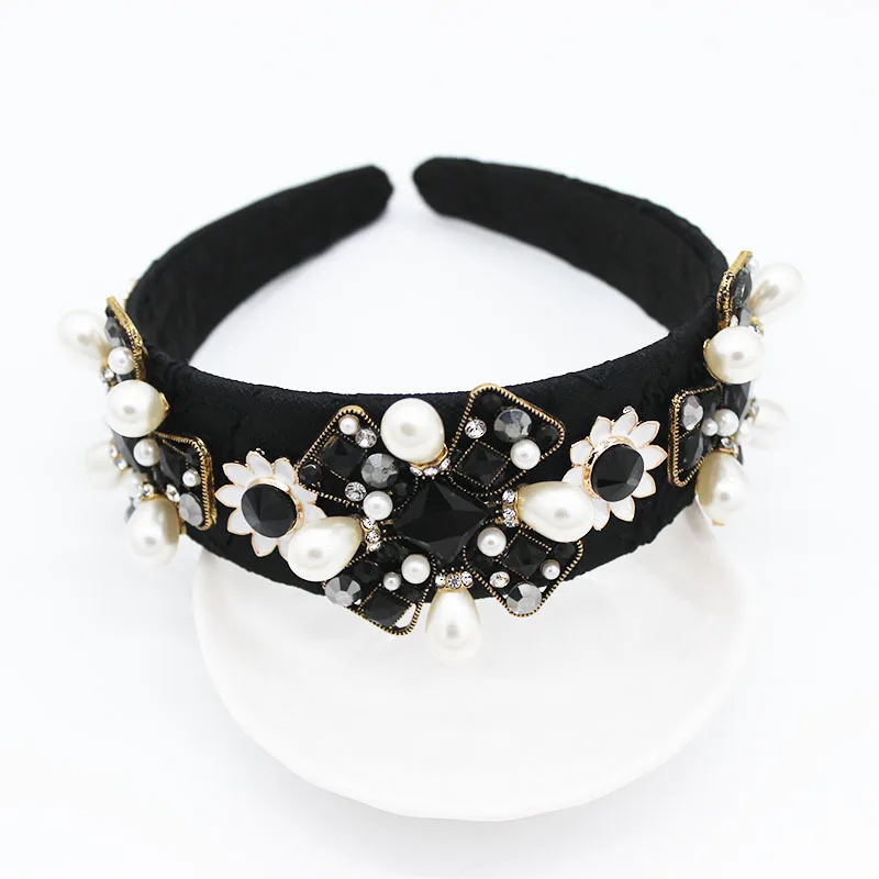 Новая зимняя трендовая широкая бархатная корона в стиле барокко ретро обруч